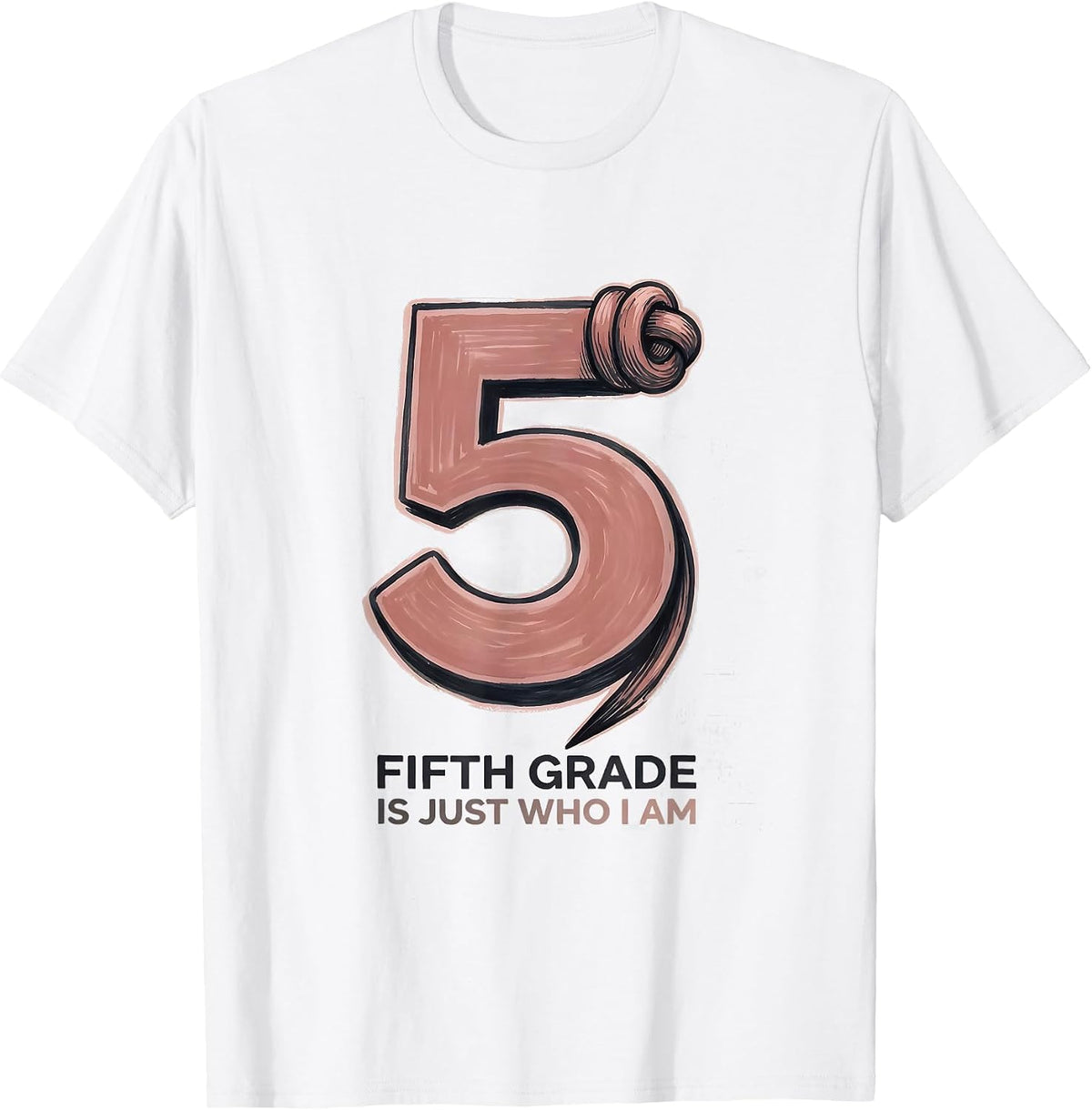 Men's Fifth Grade Is Just Who I Am Cute Back to School Coquette T-Shirt - White