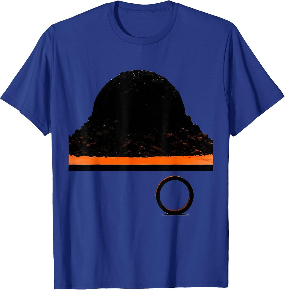 Brutalist Plate Pile Friendsgiving Group Humor T-Shirt - Royal Blue