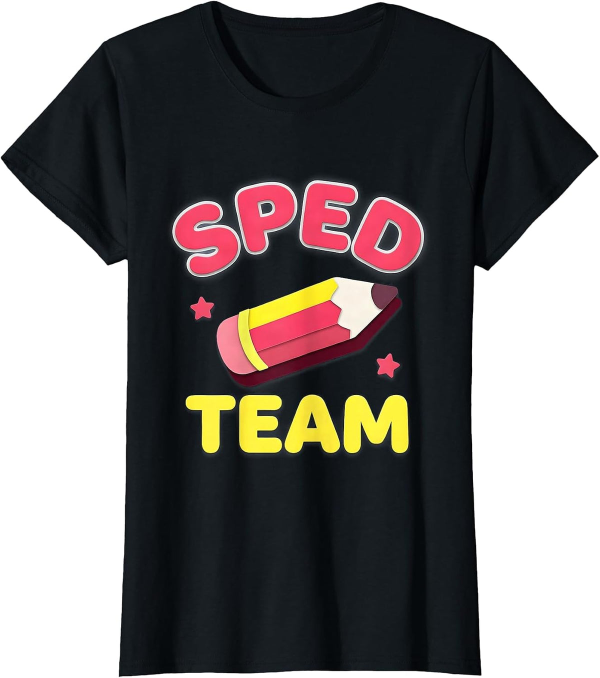 SPED Team Funny Teacher Crew Back To School First Day T-Shirt - Black
