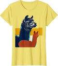 Llama Alpaca Flat-Mass Humor Gift for Animal Lovers T-Shirt - Lemon Yellow