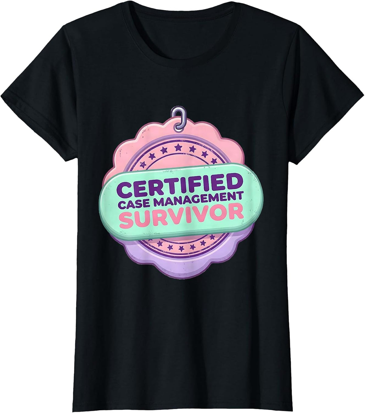 Certified Case Management Survivor Cute Kawaii SPED Teacher T-Shirt - Black