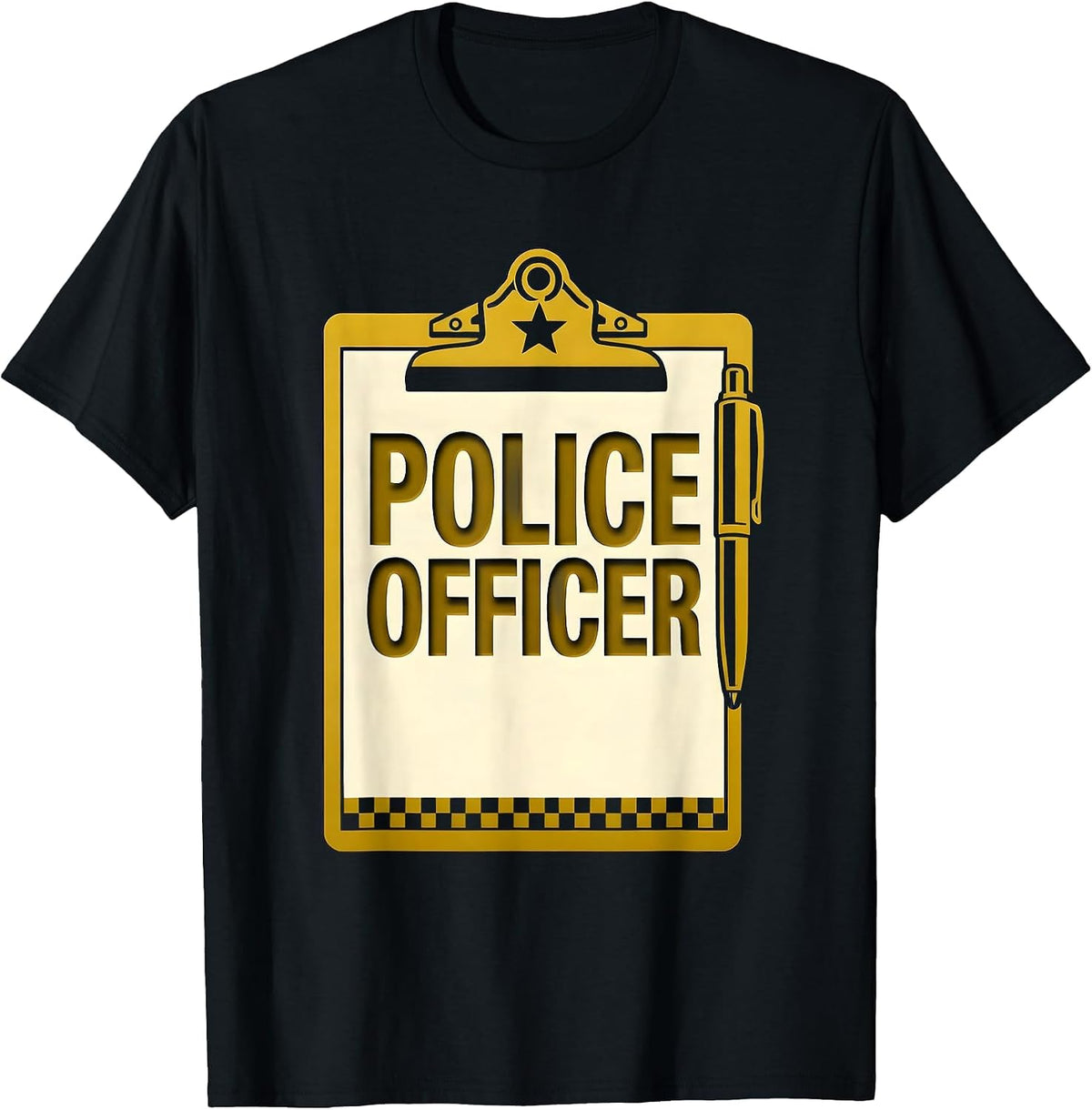 Men's Police Officer Halloween Costume for Kids and Adults T-Shirt - Black