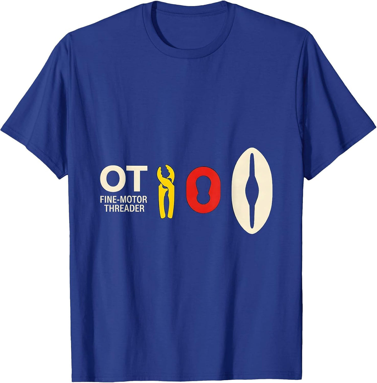 Men's OT Fine-Motor Threader Occupational Therapy OT Assistant T-Shirt - Royal Blue