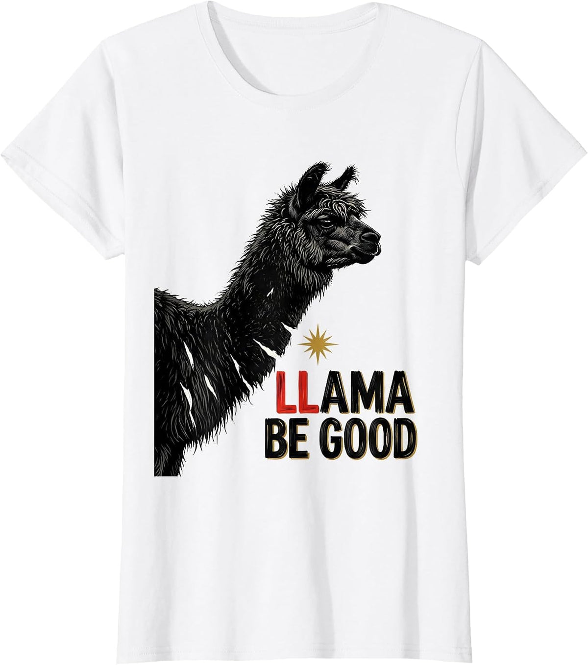 Llama Be Good Funny Alpaca Yoga Paramedic Gift T-Shirt - White