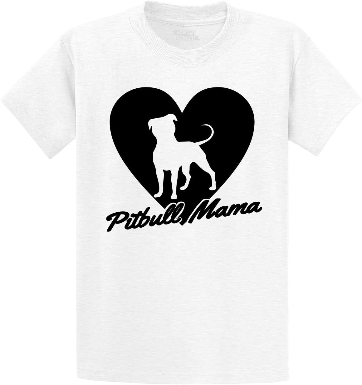 Comical Shirt Men's Pitbull Mama Tee Pitt Bully Dog Lover Tee T-Shirt - White