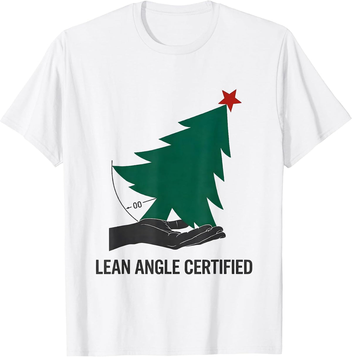 Men's Lean Angle Certified Funny Physical Therapist Holiday Humor T-Shirt - White