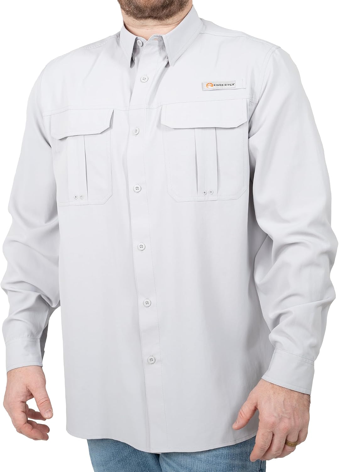 KINGS RIVER Men's Long Sleeve Fishing Shirt - Micro Chip L