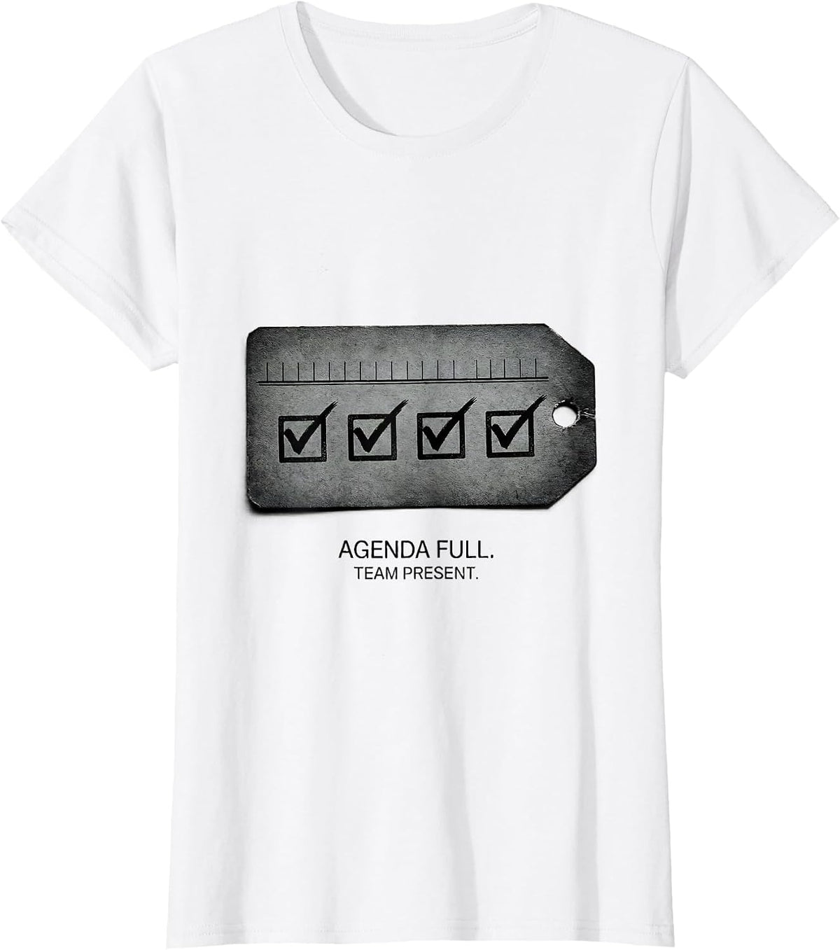 Agenda Full Team Present Special Education Teacher Squad T-Shirt - White