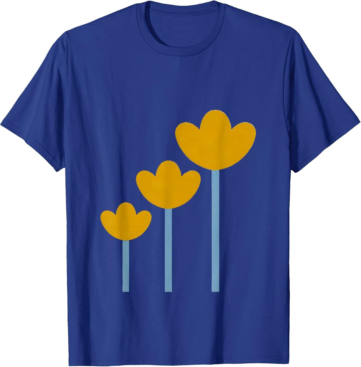 Men's Down Syndrome Awareness Blooming Flowers Design T-Shirt - Royal Blue