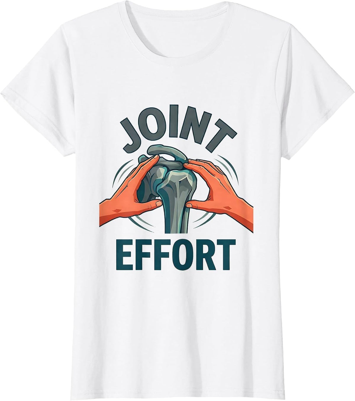 Women's Joint Effort Funny Massage Therapist Chiropractor T-Shirt - White