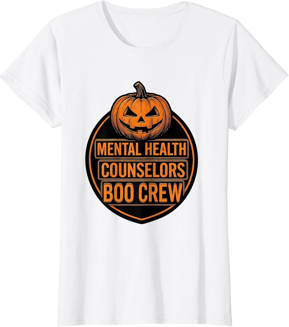 Women's Mental Health Counselors Boo Crew Halloween Matching T-Shirt - White