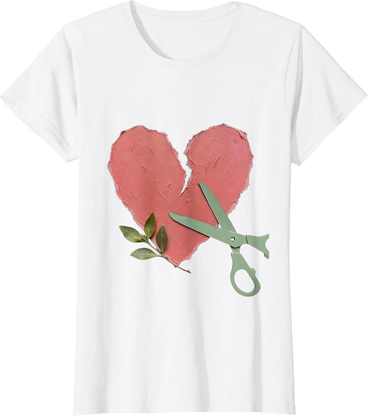 Preschool Teacher Construction Paper Heart Design T-Shirt - White