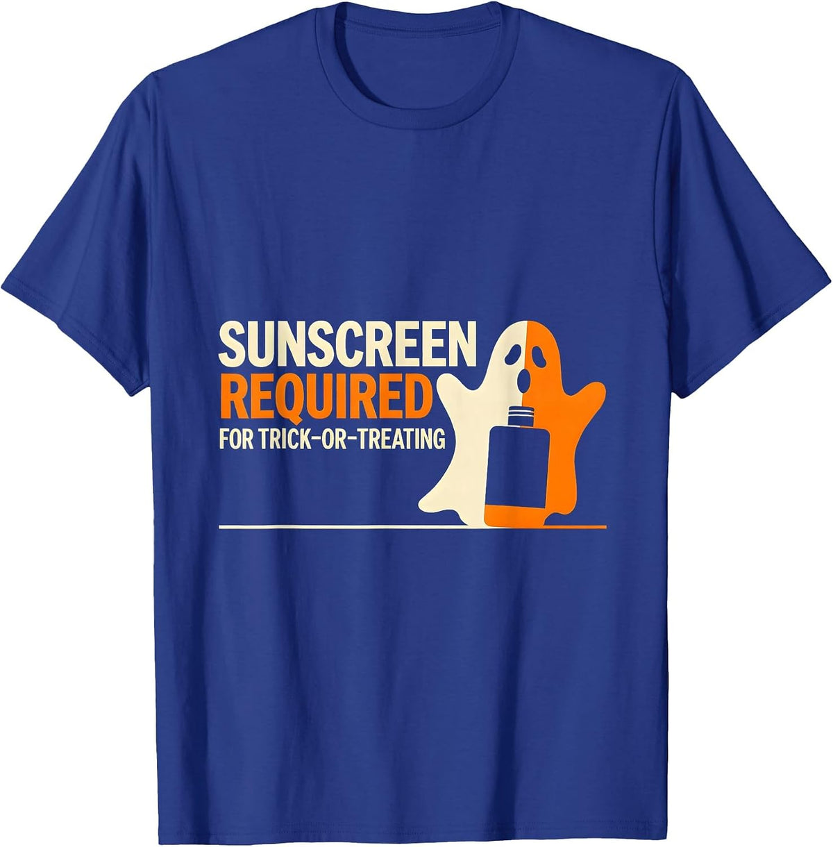 Sunscreen Required For Trick-Or-Treating Dermatology Humor T-Shirt - Royal Blue