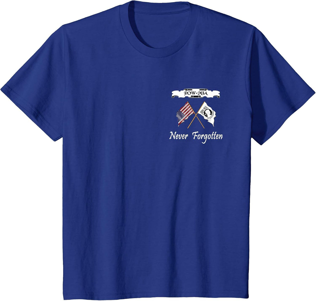 Never Forgotten Pow Mia T-Shirt - Royal Blue