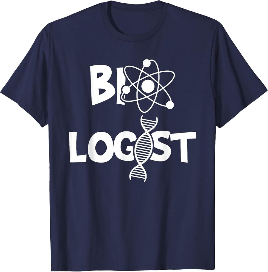 Biologist - Funny Biology Student Cell Science Chemistry DNA T-Shirt - Navy Blue