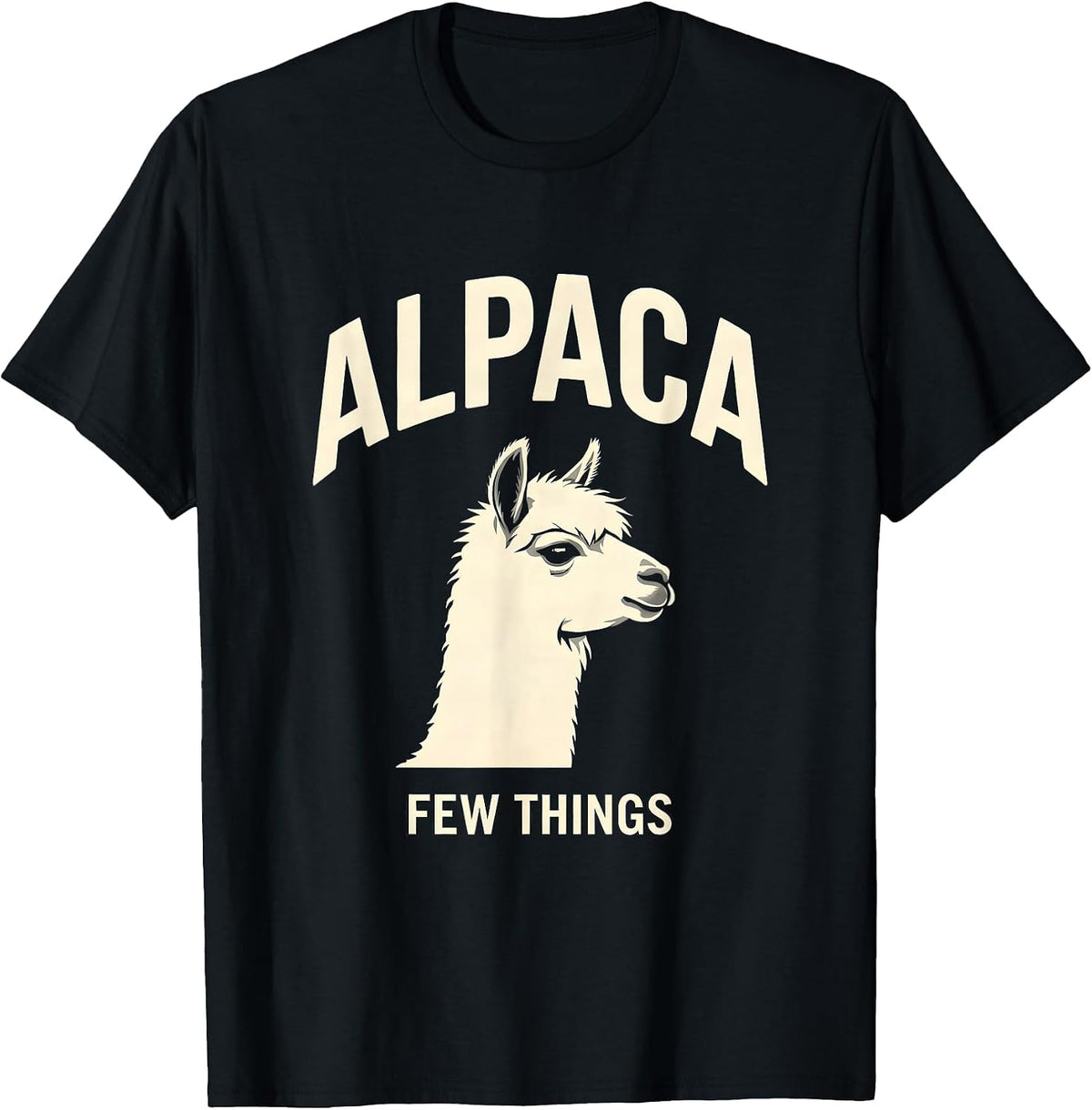 Men's Alpaca Few Things Funny Alpaca Lover Humor T-Shirt - Black