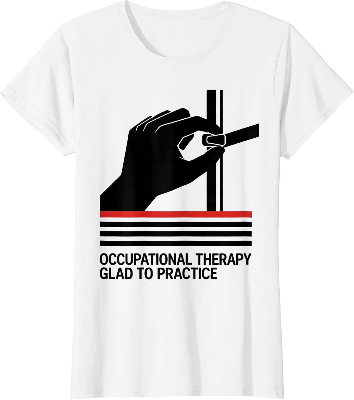 Women's Occupational Therapy Glad To Practice Modernist OT T-Shirt - White