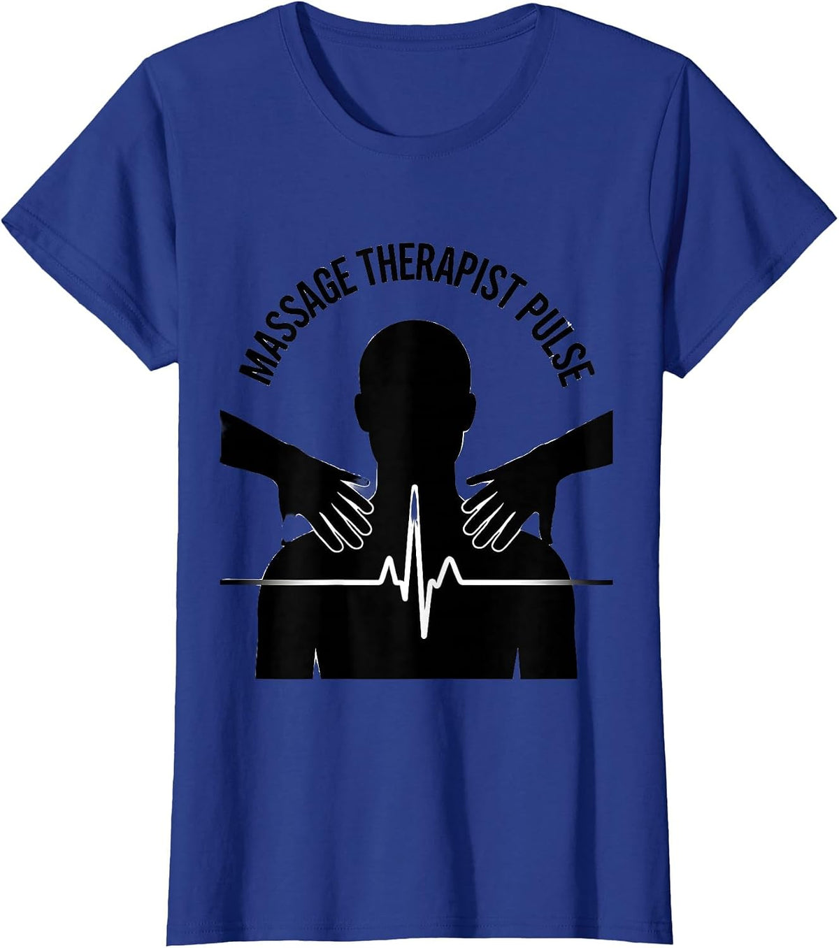 Women's Massage Therapist Pulse Occupational Pride EKG Pulse T-Shirt - Royal Blue