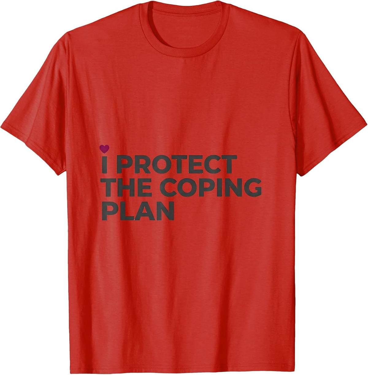Men's I Protect The Coping Plan Minimalist Child Life Specialist T-Shirt - Red
