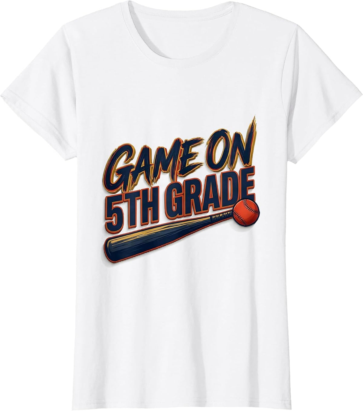 Game On 5th Grade Sign Painter Showcard Back To School T-Shirt - White