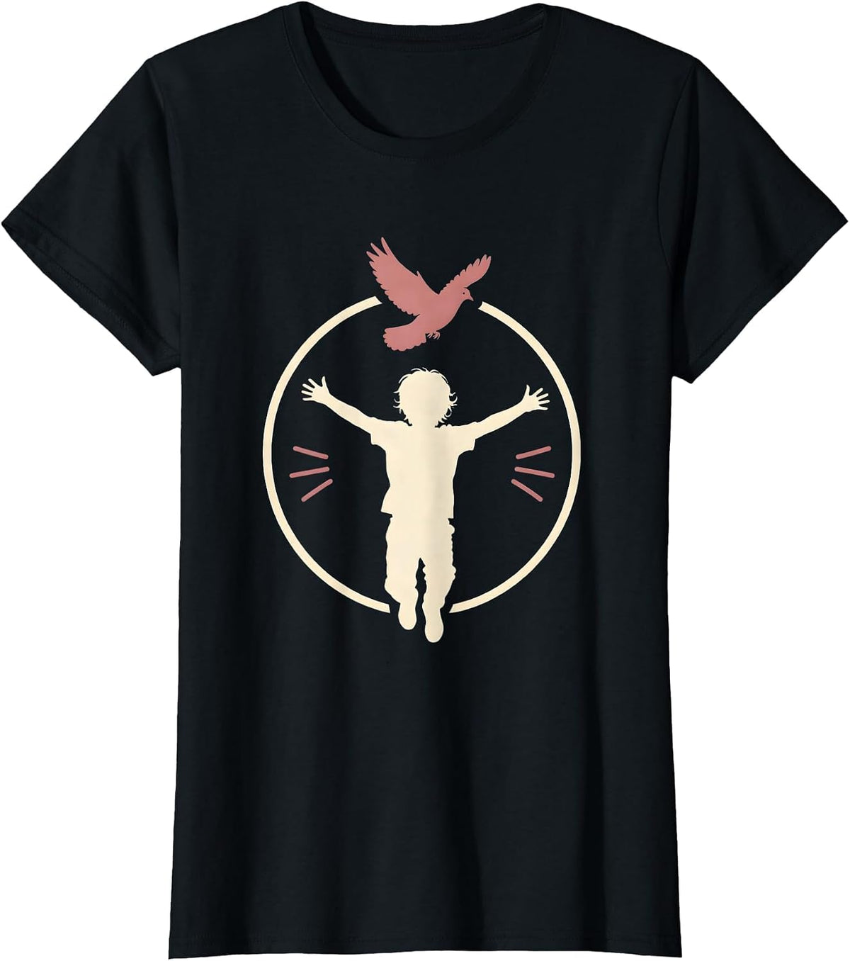 Down Syndrome Awareness Joyful Leap Illustration T-Shirt - Black