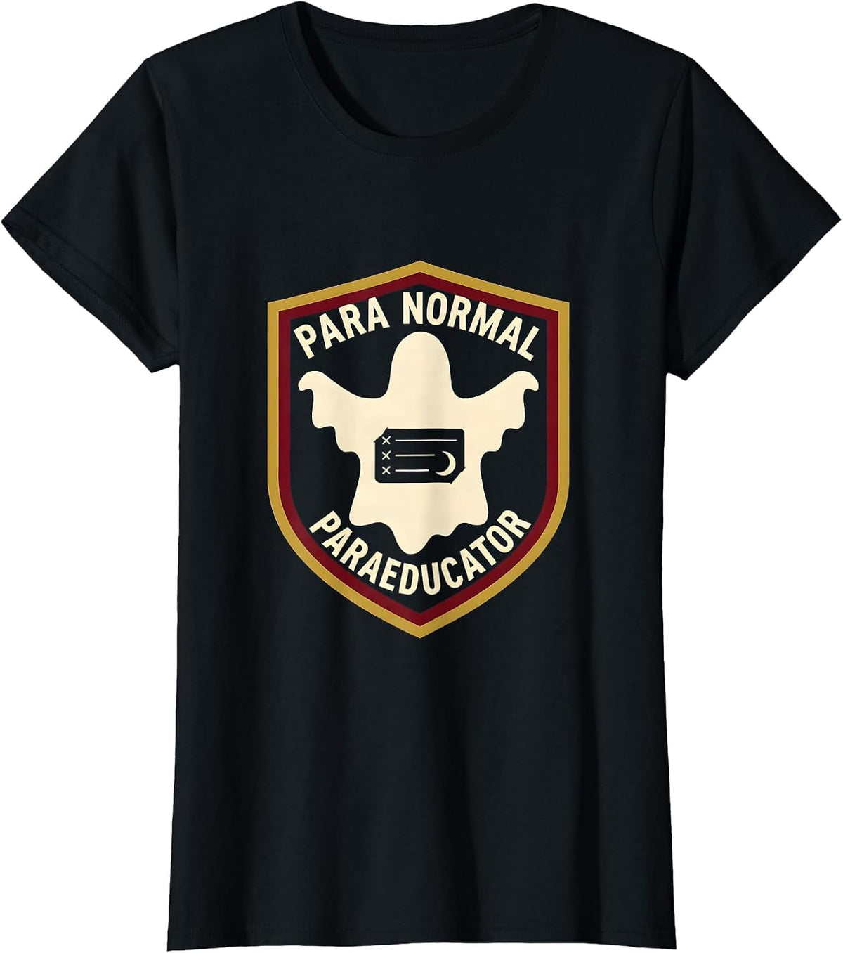 Para Normal Paraeducator Ghost Sped Teacher Halloween T-Shirt - Black