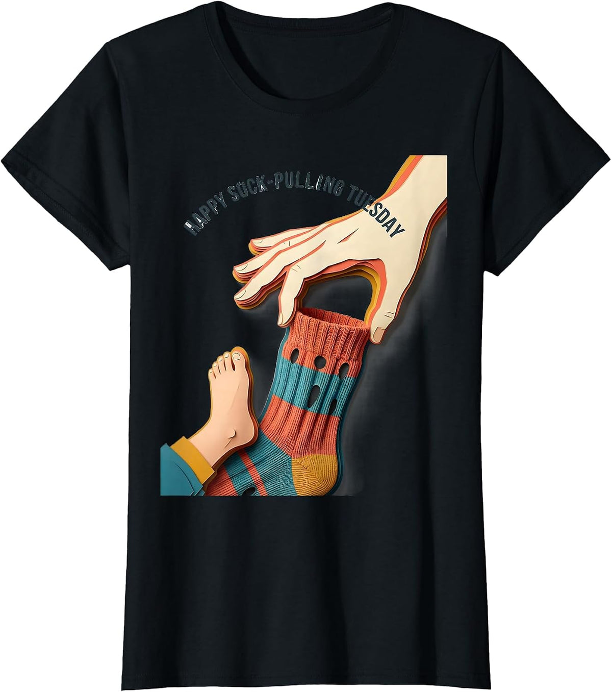 Happy Sock-Pulling Tuesday Occupational Therapy OT Assistant T-Shirt - Black
