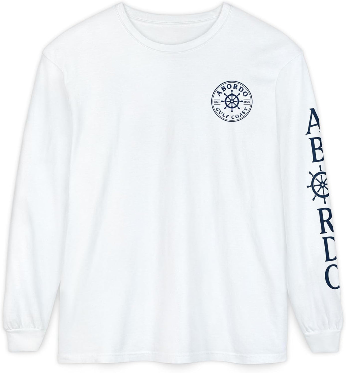 Fishing Marlin Fight Angler Coastal Design Long Sleeve Summer Tee - White