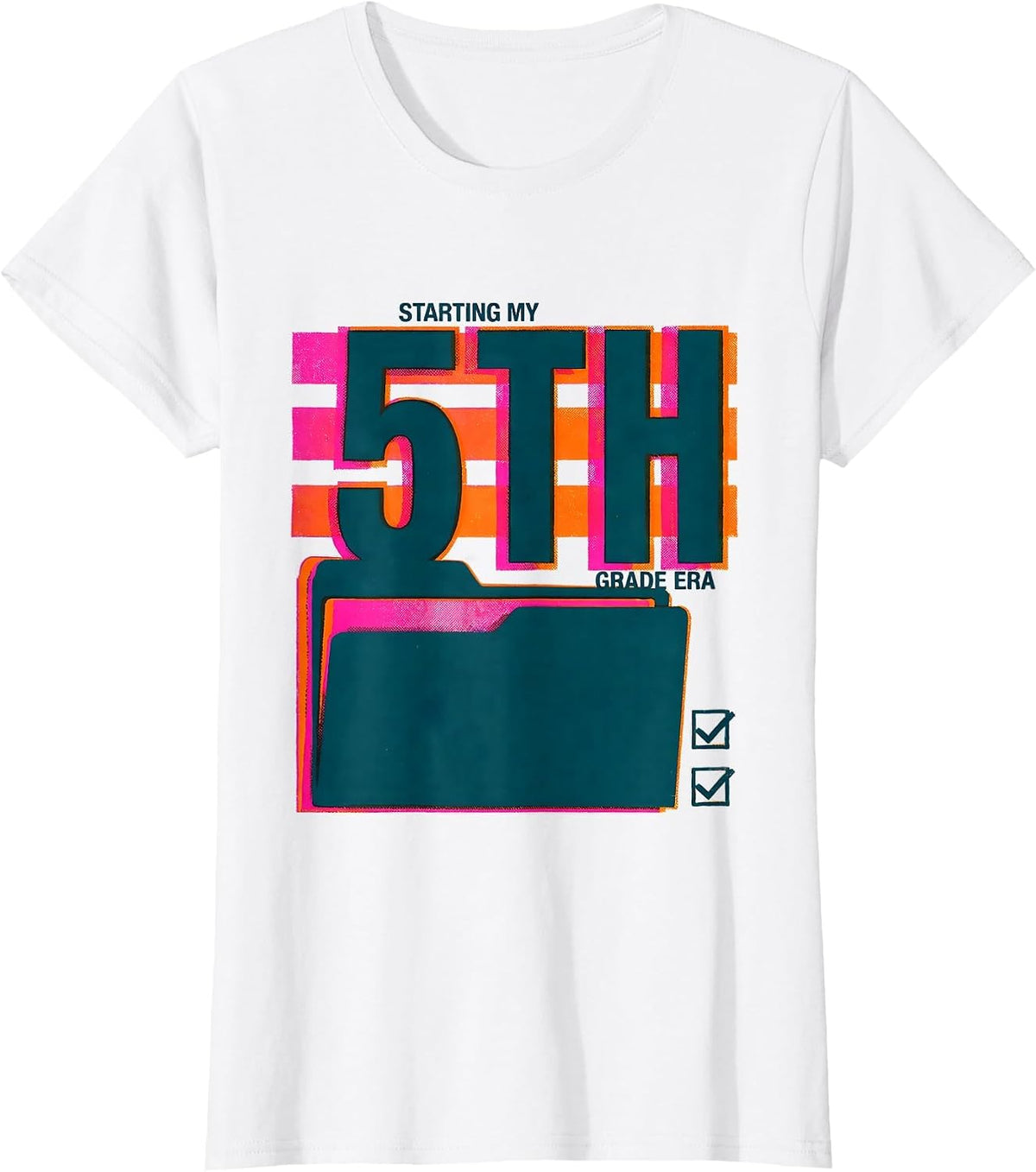 Starting My Fifth Grade Era Girl Tie Dye Back to School T-Shirt - White