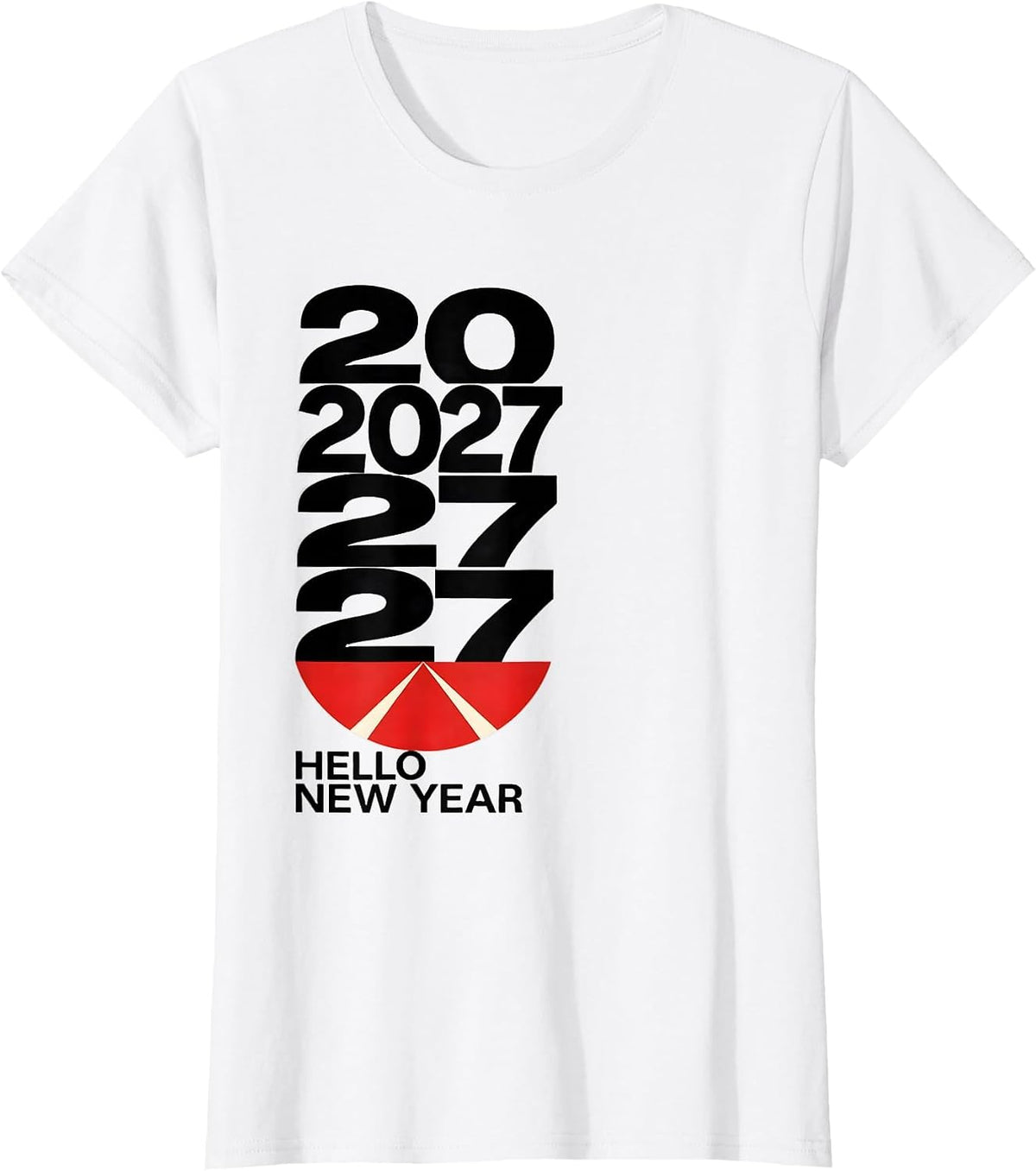Women's Hello, New Year 2027 Swiss International Party Host Family T-Shirt - White