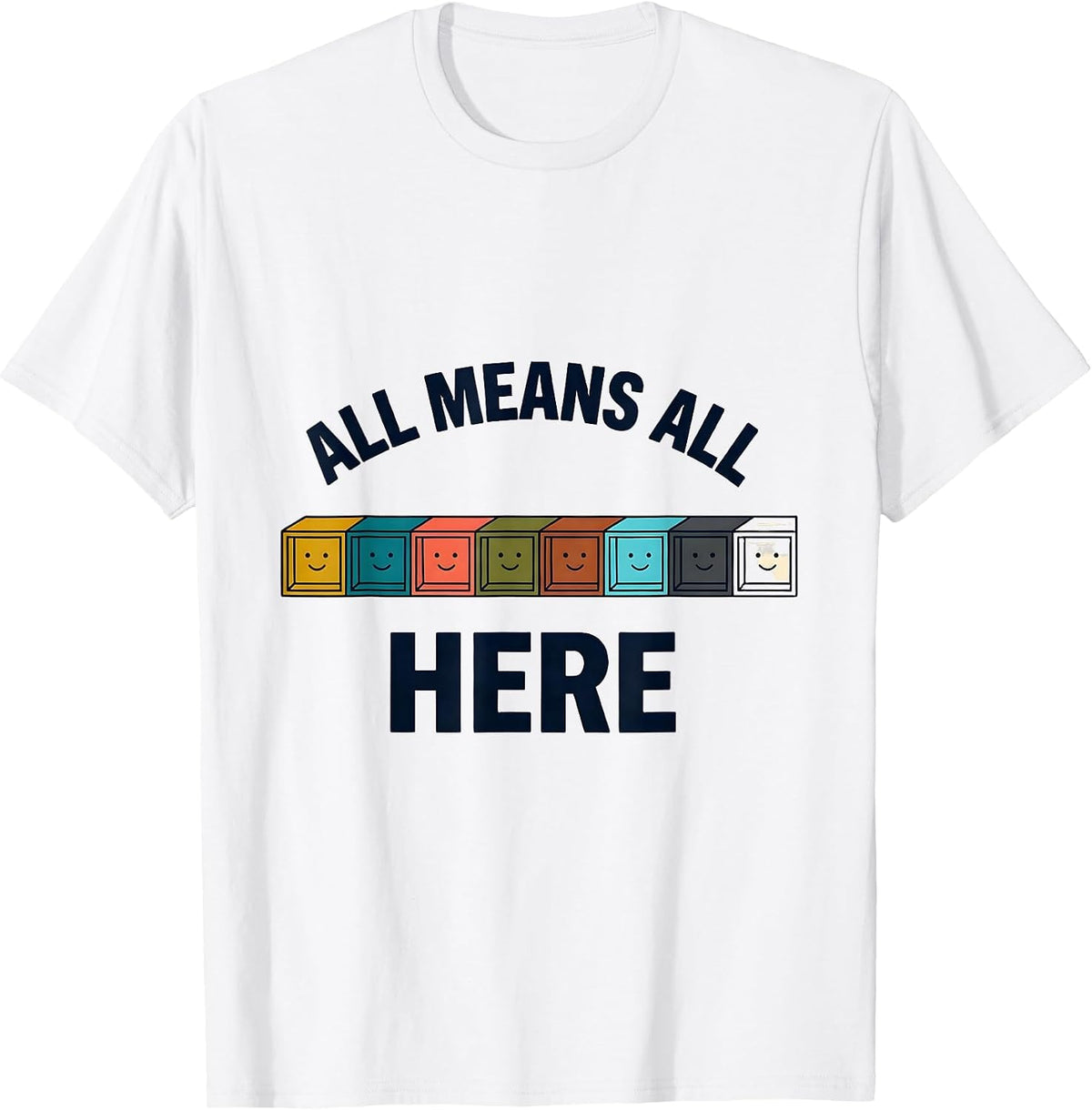 Men's All Means All Here Inclusion Special Education Teacher T-Shirt - White