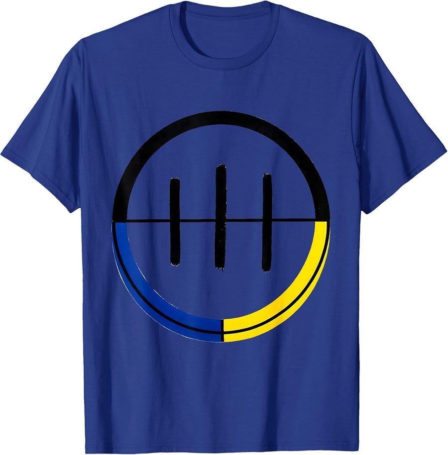 Circular Badge Down Syndrome Awareness Support Family T-Shirt - Royal Blue