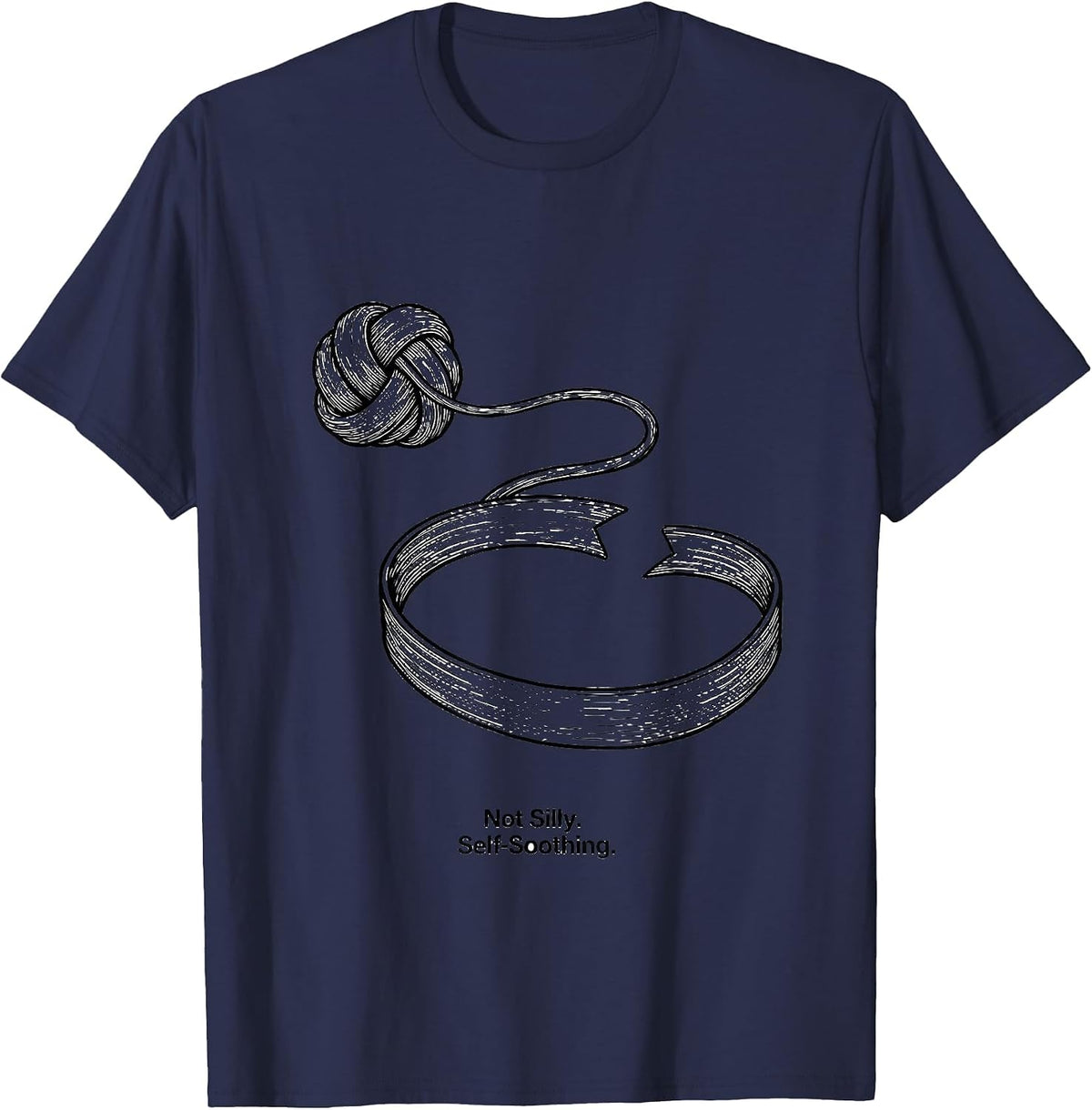 Men's Not Silly Self-Soothing Special Education Teacher Autism T-Shirt - Navy Blue
