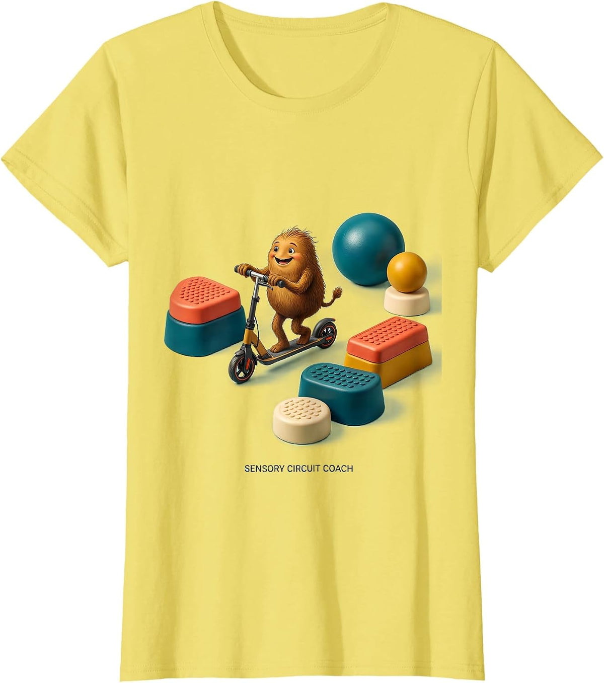 Sensory Circuit Coach Playful Occupational Therapy Sensory T-Shirt - Lemon Yellow