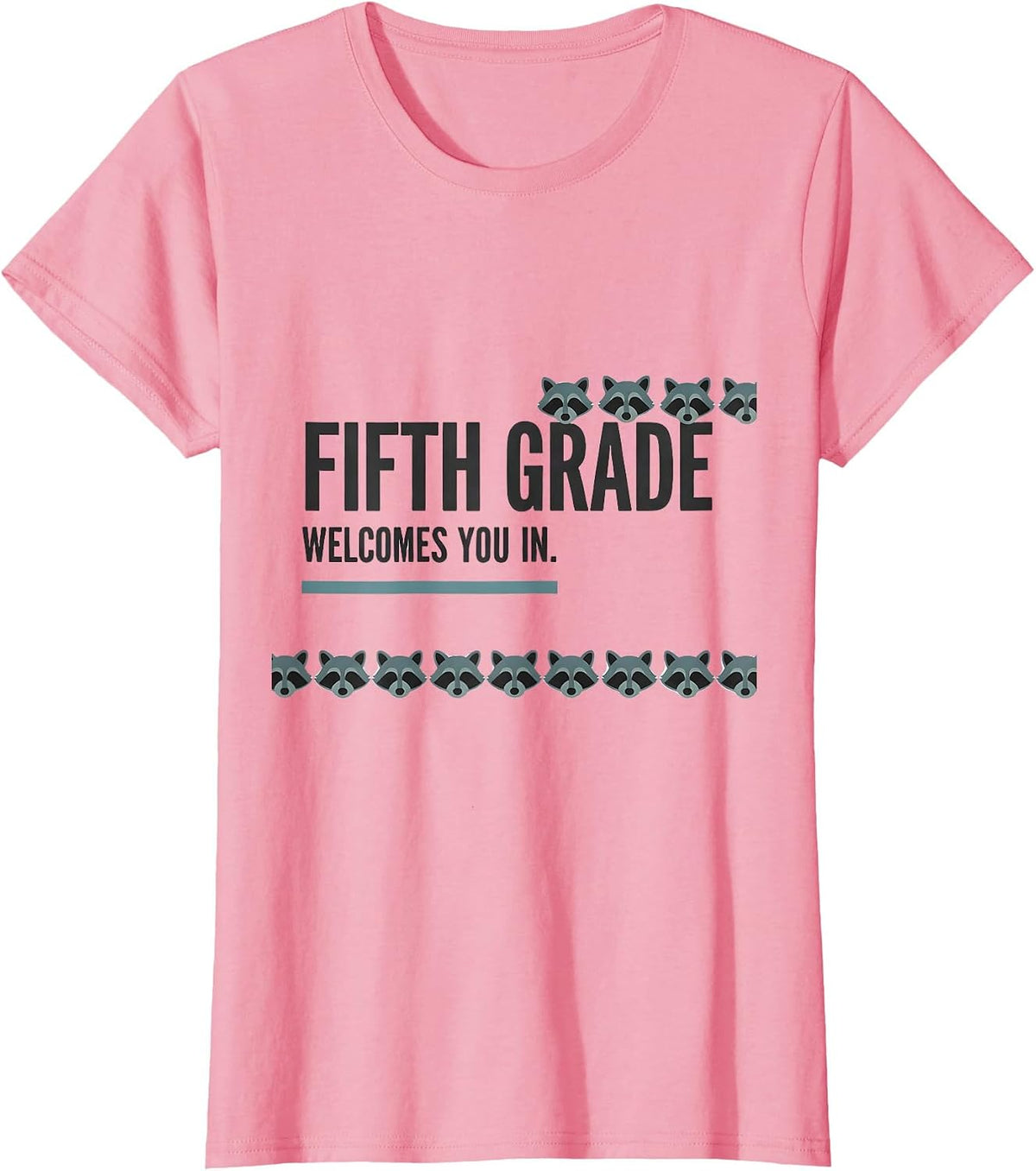 Women's Fifth Grade Welcomes You In Minimalist Back to School T-Shirt - Pink