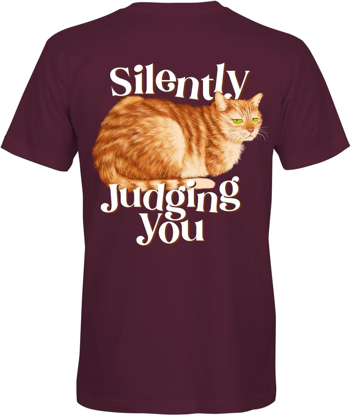 Southern Attitude Silently Judging You Cat Maroon Women's T-Shirt - As Pictured
