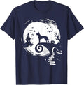 Great Dane Dog and Moon Halloween Costume Dog Lover Funny T-Shirt - Navy Blue