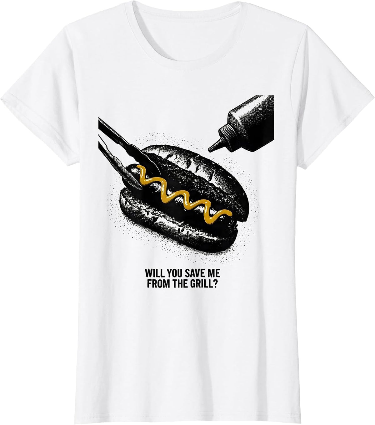 Will You Save Me From The Grill Funny BBQ Grilling 4th Of T-Shirt - White