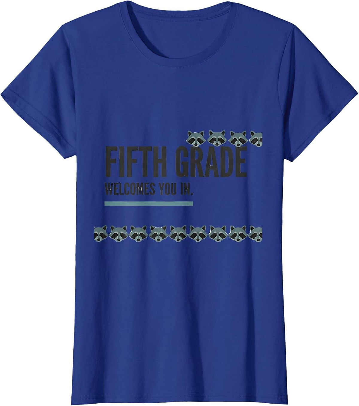 Women's Fifth Grade Welcomes You In Minimalist Back to School T-Shirt - Royal Blue