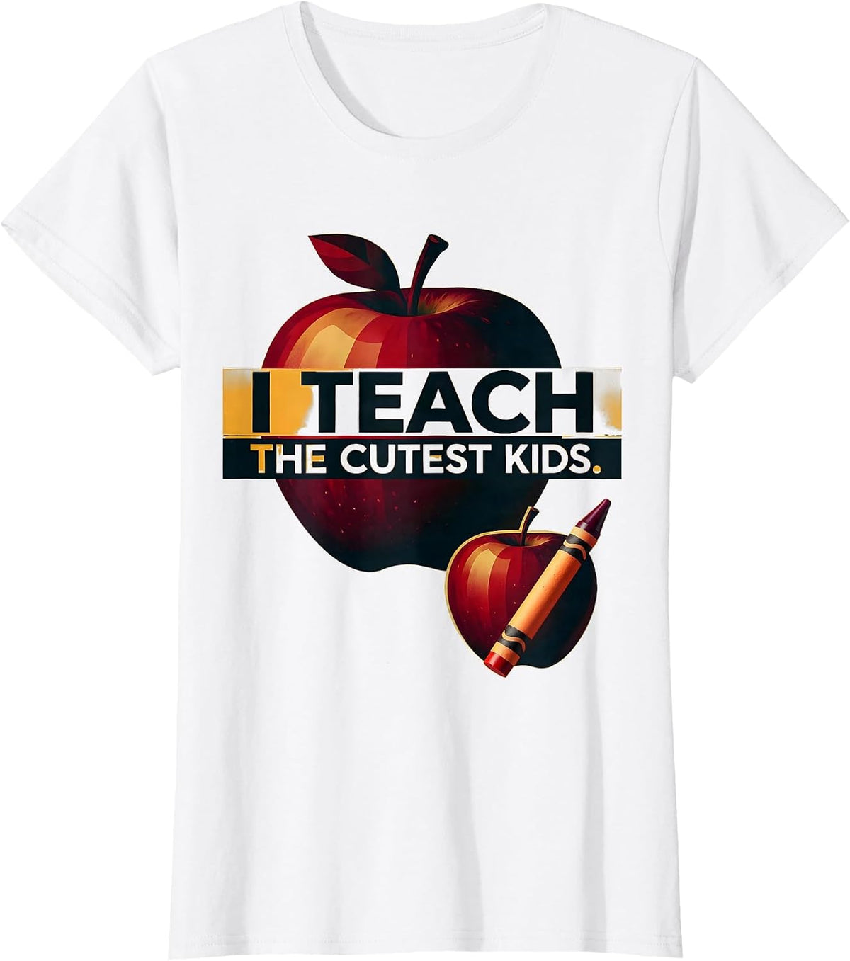 I Teach The Cutest Kids PreK Teacher Design T-Shirt - White