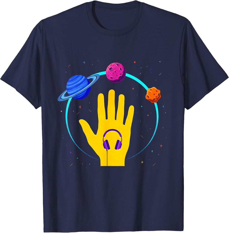 Space Orbit Inclusion Special Education Teacher T-Shirt - Navy Blue