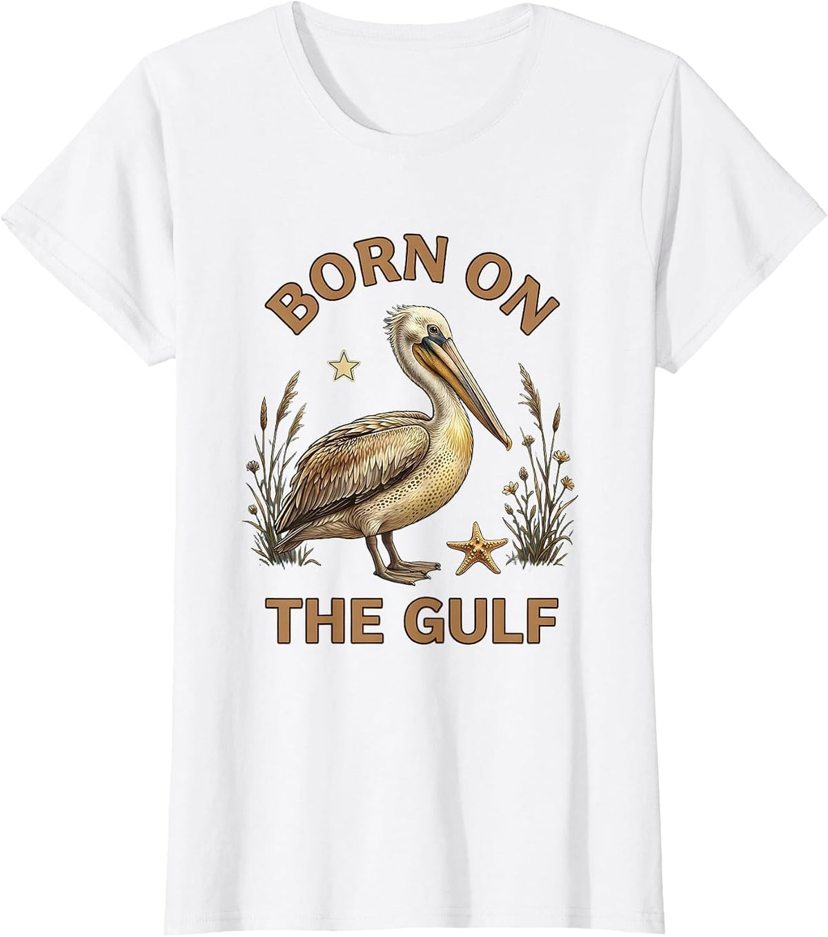 Born on the Gulf Coast Pride Design T-Shirt - White