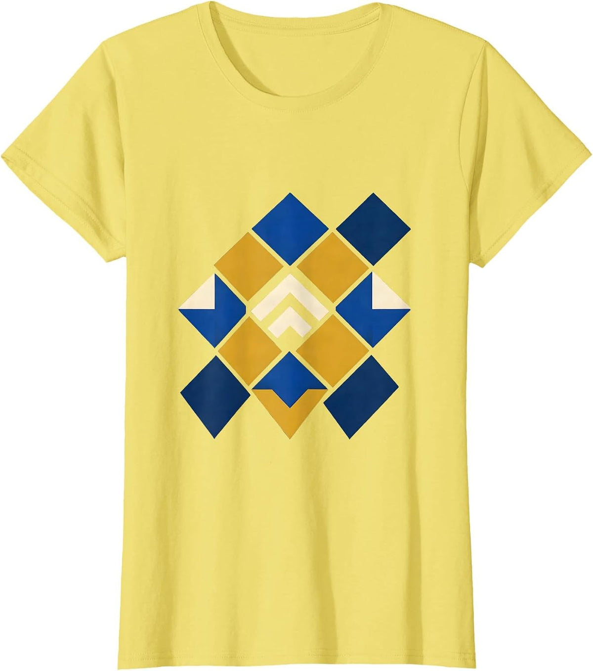 Chromosome Quilt Patchwork Down Syndrome Awareness Family T-Shirt - Lemon Yellow