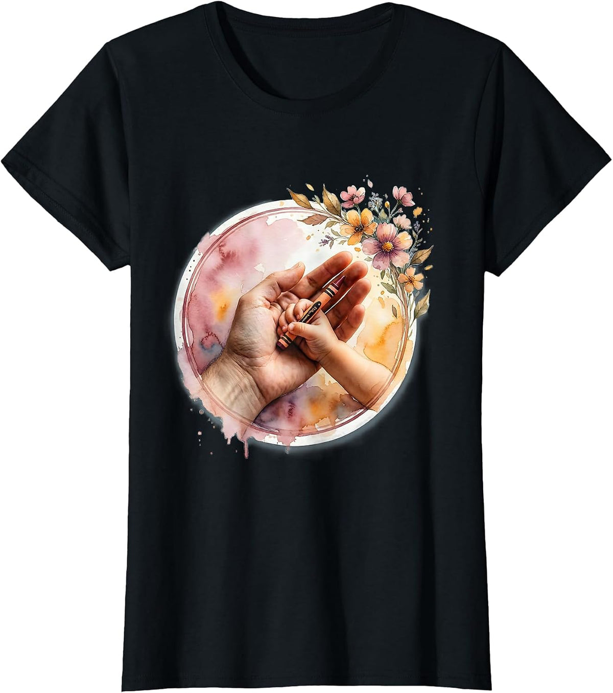 Special Education Teacher Guiding Hand Graphic T-Shirt - Black