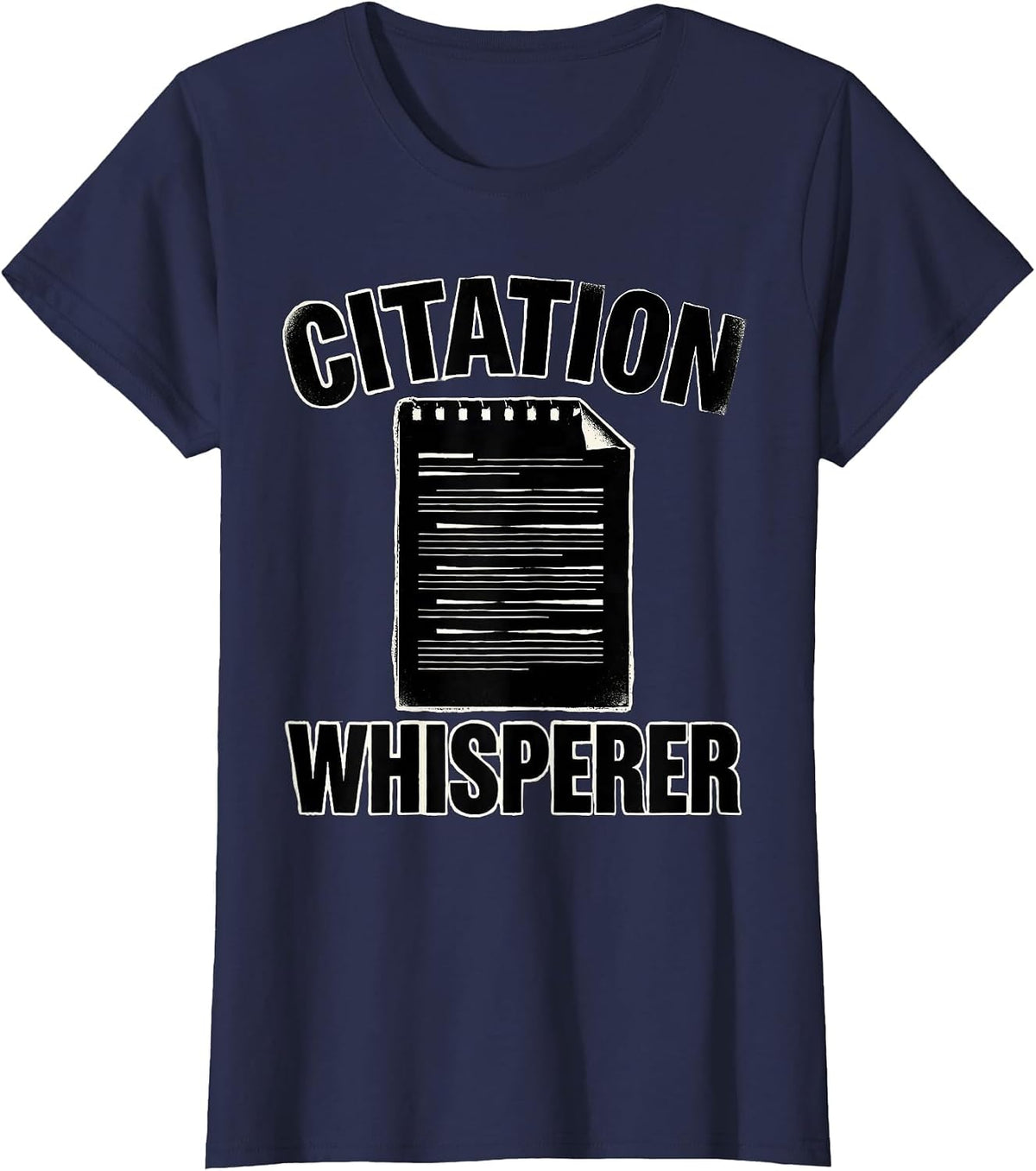Women's Citation Whisperer Funny Police Officer Gift For Cop Law T-Shirt - Navy Blue