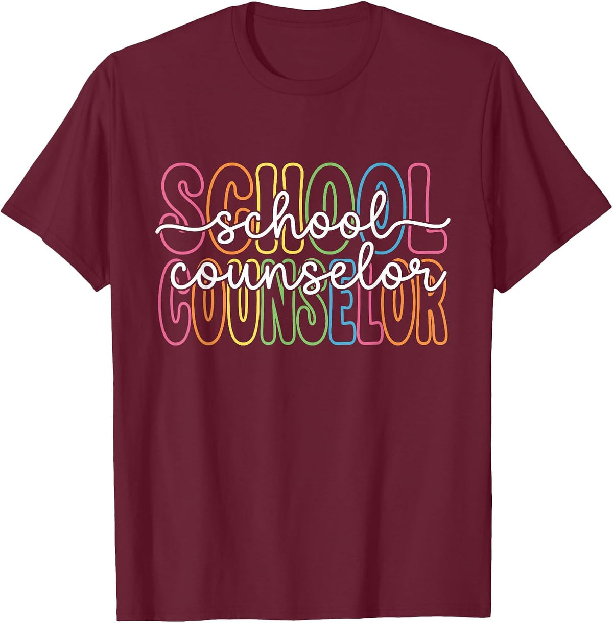 School Counselor T-Shirt - Burgundy