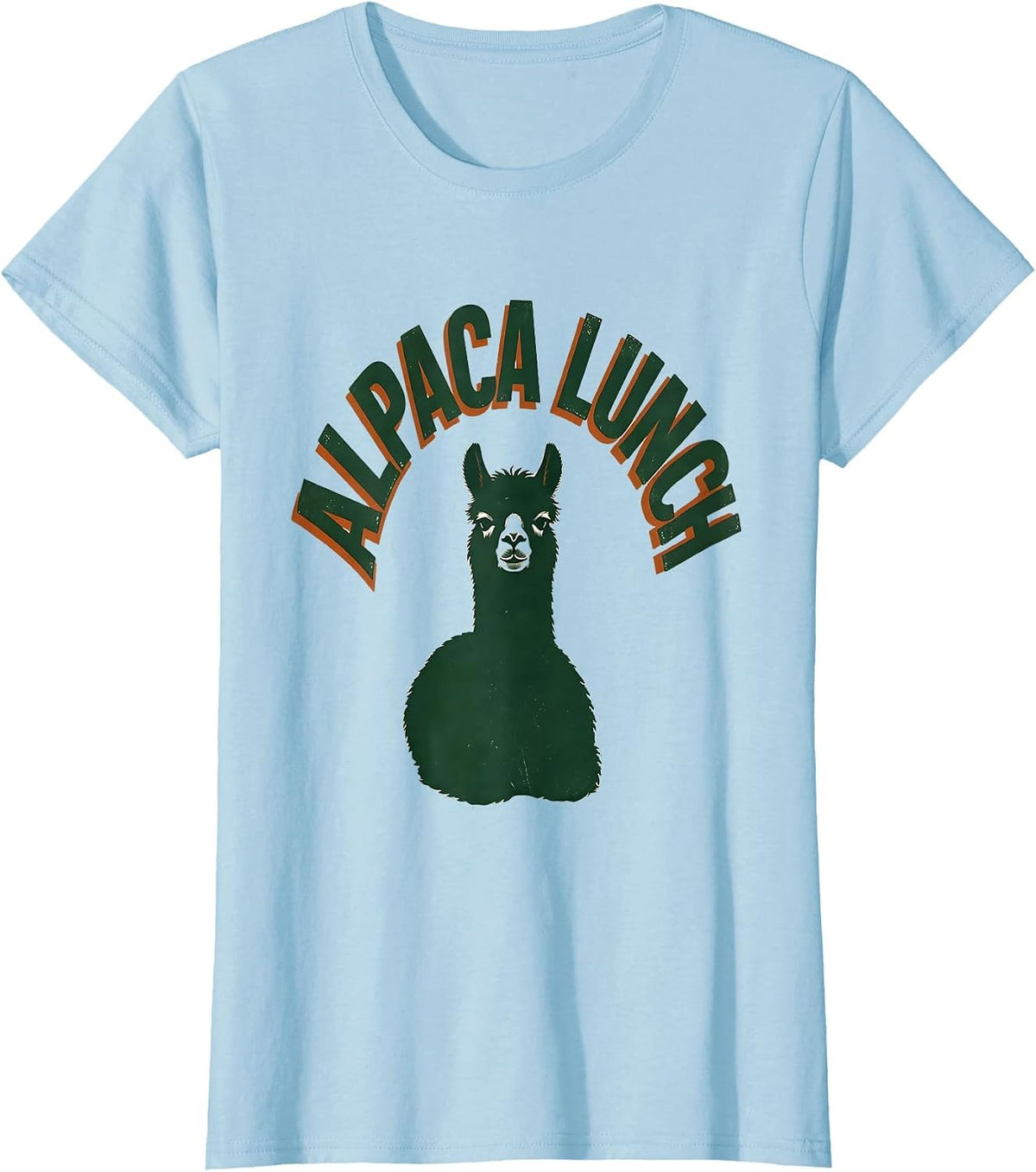 Alpaca Lunch Vintage Funny Alpaca Lover Humor T-Shirt - Baby Blue