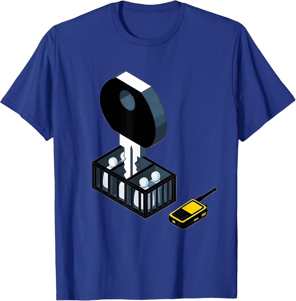 Isometric Custody Key Funny Police Officer Gift T-Shirt - Royal Blue