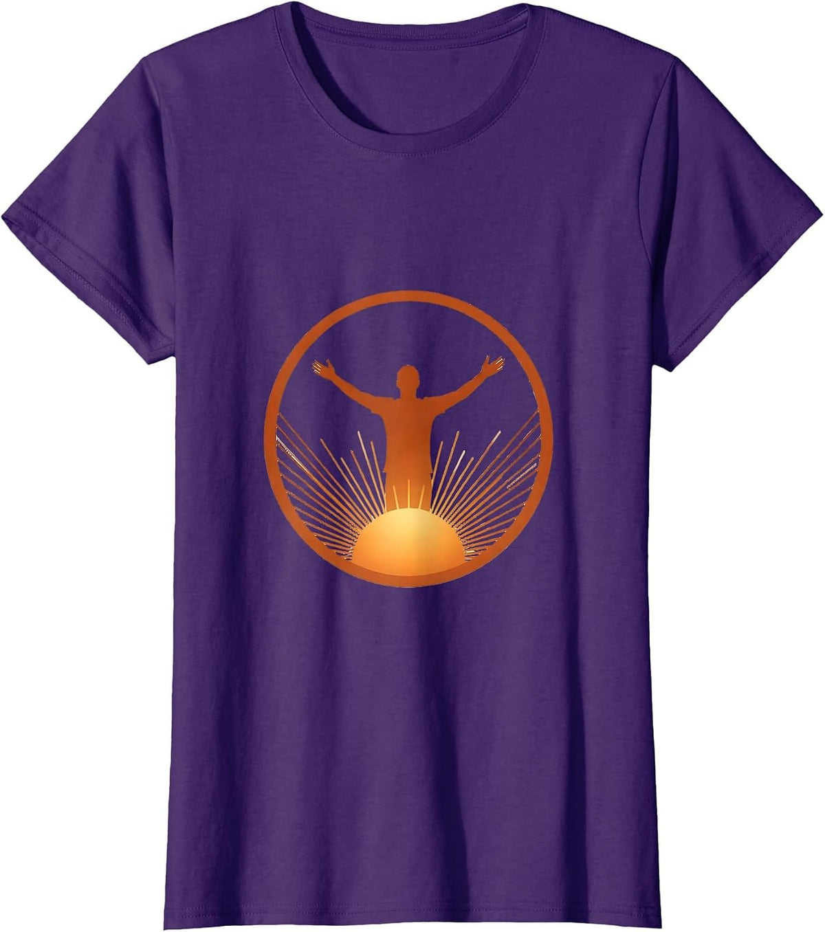 Women's Occupational Therapy Rising Sun Stretch Design T-Shirt - Purple