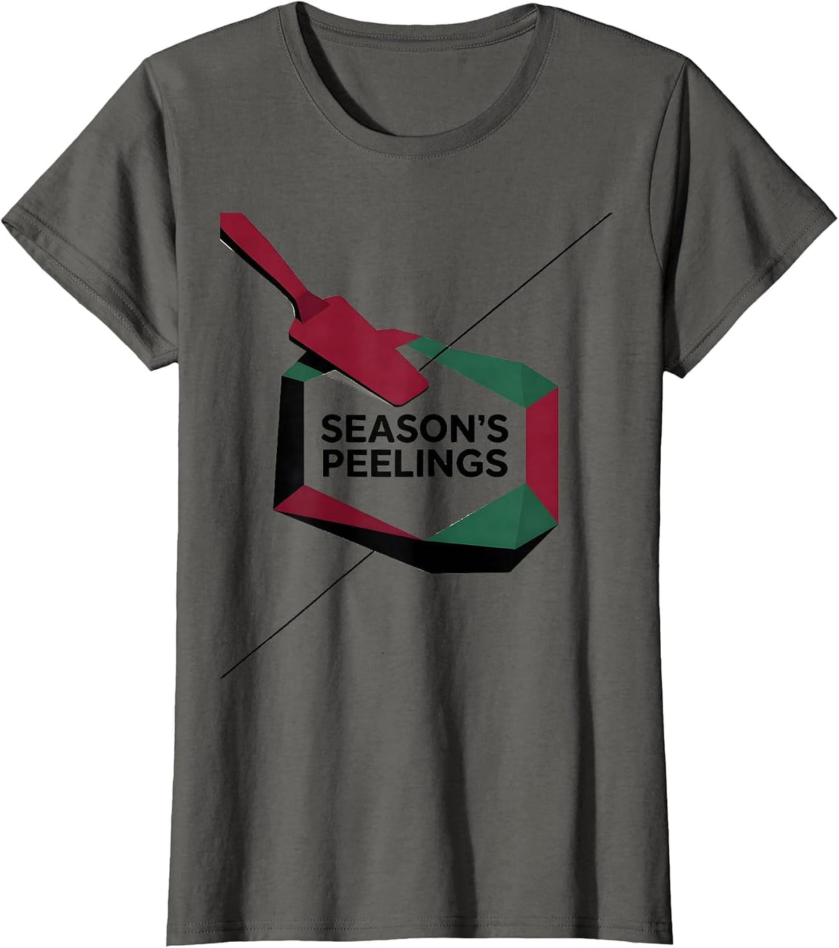 Women's Season's Peelings Editorial Conceptual Esthetician T-Shirt - Asphalt Grey